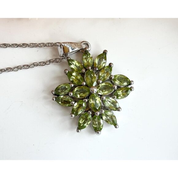 Stauer Jewelry - STAUER Peridot Gemstone Sterling Silver Vintage 925 Pendant Necklace - 18"